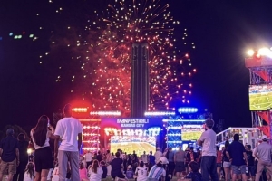 美国队世界杯首战大捷，堪萨斯城球迷烟花欢庆