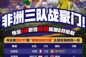 非洲三队对决豪门！传足特色奖期第26117期聚焦非洲实力