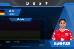 美因茨中场阿米里集锦：重攻轻守的进攻型中场 任意球能力不俗