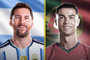 talkSPORT：梅西35岁后世界杯进球达10球，C罗世界杯总进球数8球