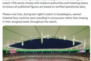 FIFA就上座率质疑作出回应：人数统计以门票扫描及现场观众数为据