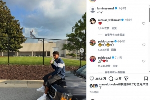亚马尔社交媒体分享集训照片，含与梅西合体球衣照